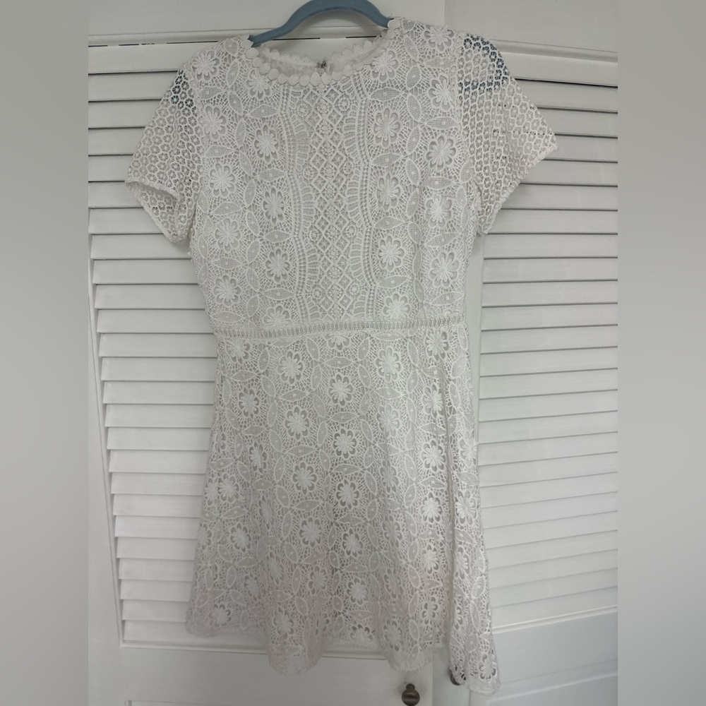 👗 LOFT White Lace Dress Size 4 | Bridal Shower / Rehearsal Dinner 🌼
